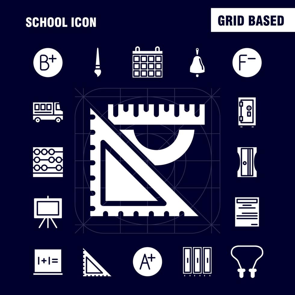School Icon Solid Glyph Icon Pack For Designers And Developers Icons Of Education File Paper School Art College Paint Painting Vector