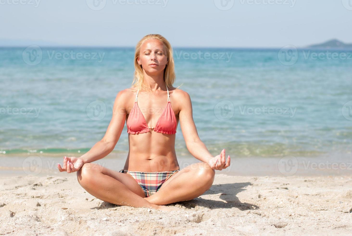 Yoga on the beach photo