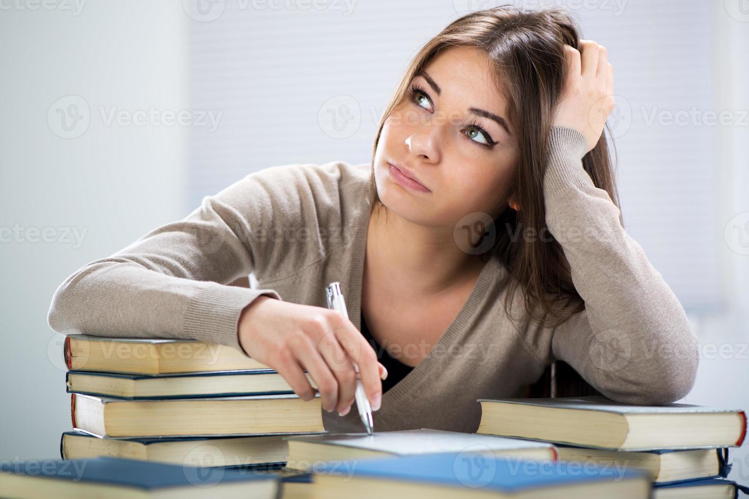 Student Girl Thinking photo