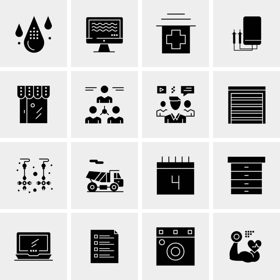 16 Universal Business Icons Vector Creative Icon Illustration to use in web and Mobile Related project