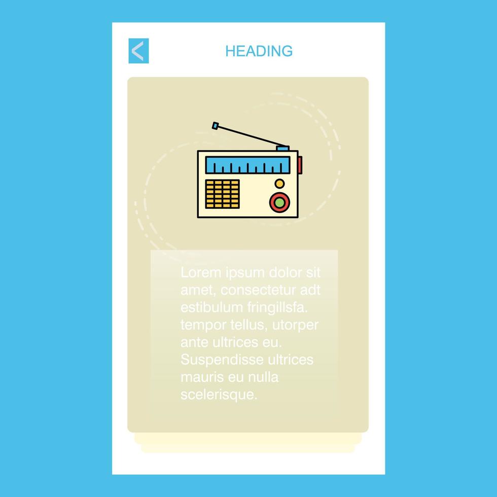 Radio mobile vertical banner design design Vector