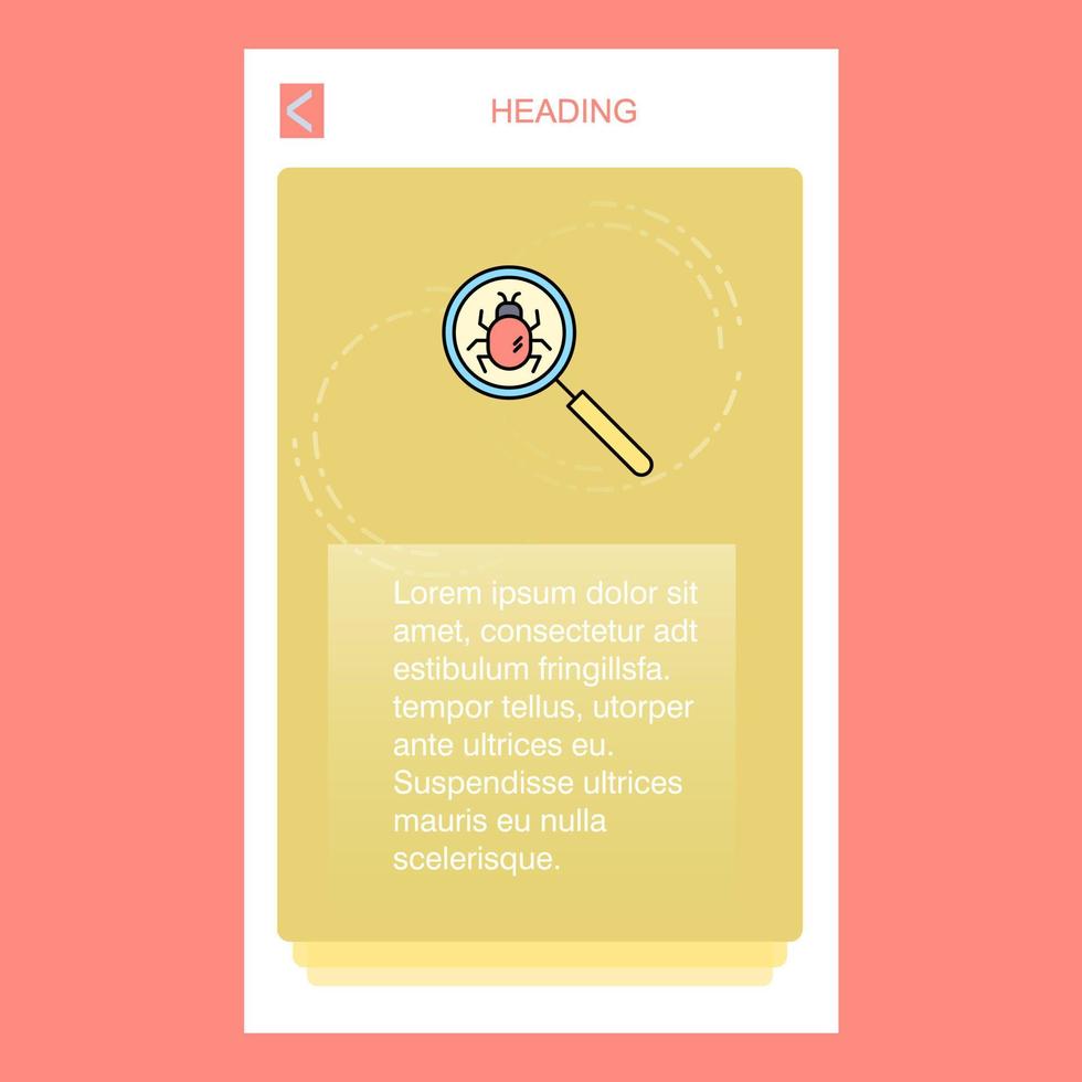 Search bug mobile vertical banner design design Vector