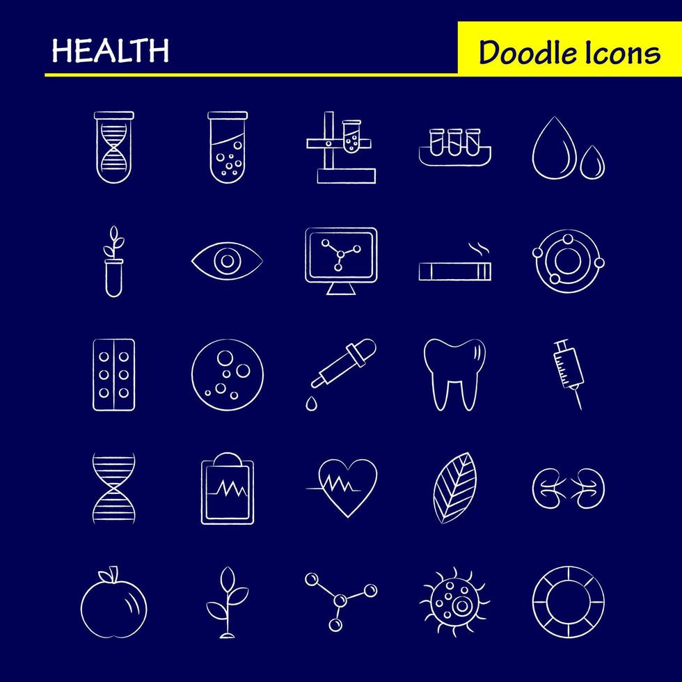 Health Hand Drawn Icon for Web Print and Mobile UXUI Kit Such as Biology Lab Plant Science Biology Flask Lab Science Pictogram Pack Vector
