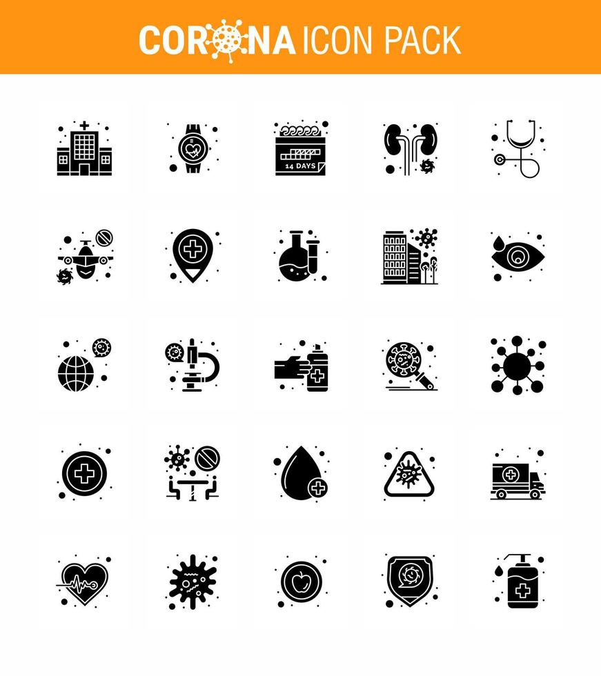 Coronavirus 2019nCoV Covid19 Prevention icon set diagnosis infection smart watch infected schedule viral coronavirus 2019nov disease Vector Design Elements