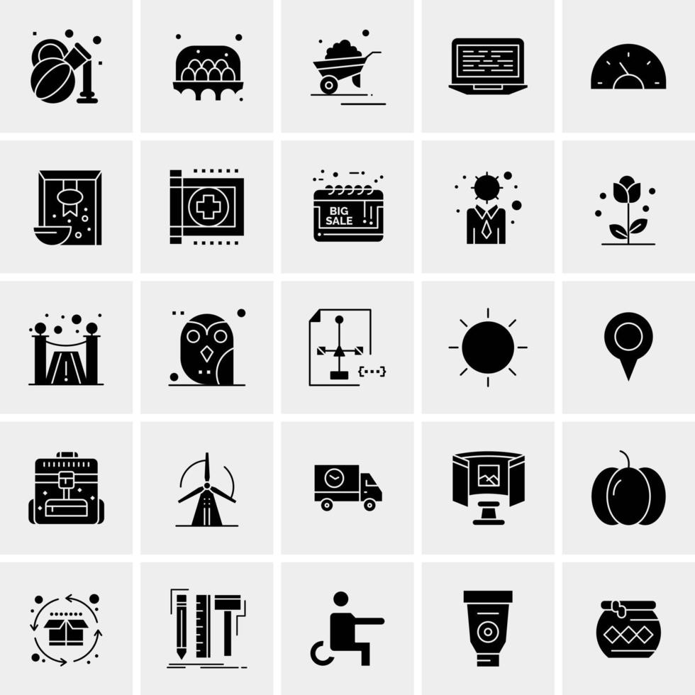 25 iconos de negocios universales vector ilustración de icono creativo para usar en proyectos relacionados con la web y dispositivos móviles