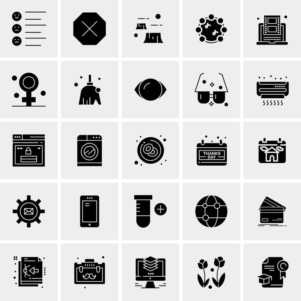 25 iconos de negocios universales vector ilustración de icono creativo para usar en proyectos relacionados con la web y dispositivos móviles