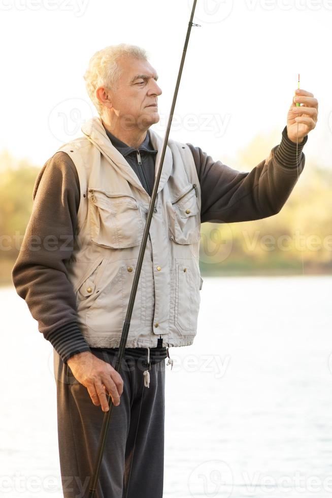 pescador vista al aire libre foto