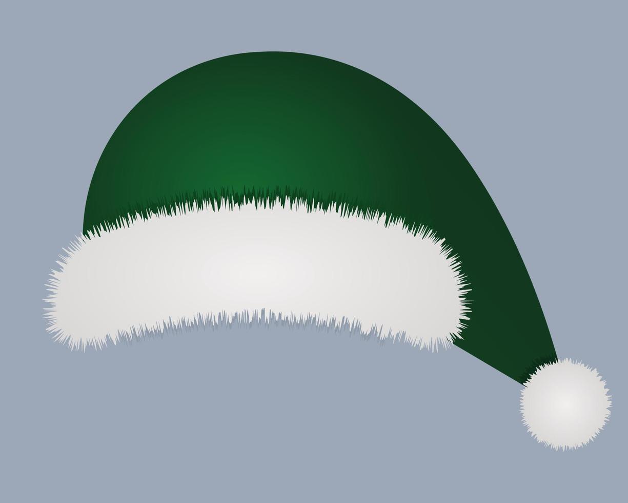 Santa Claus hat. Part of Santas costume. vector