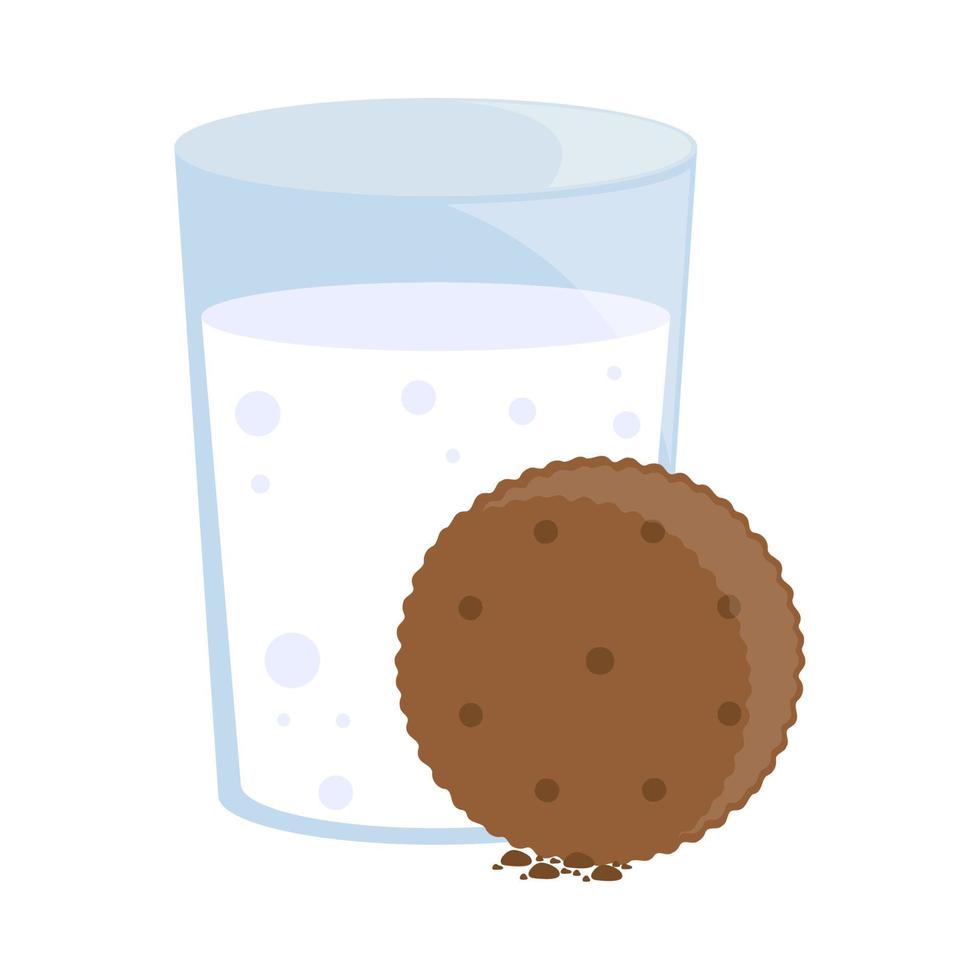 milk and cookie vector