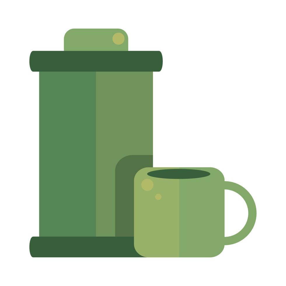 thermo and cup vector
