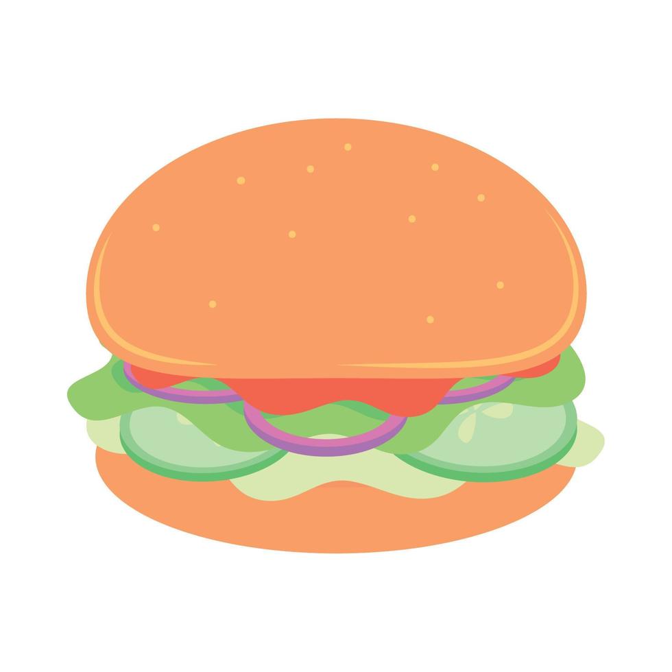 burger vegetarian food vector