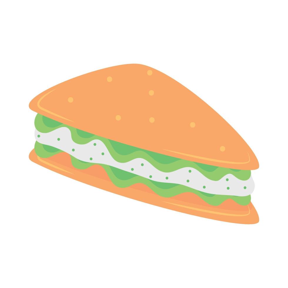 sandwich comida vegetariana vector