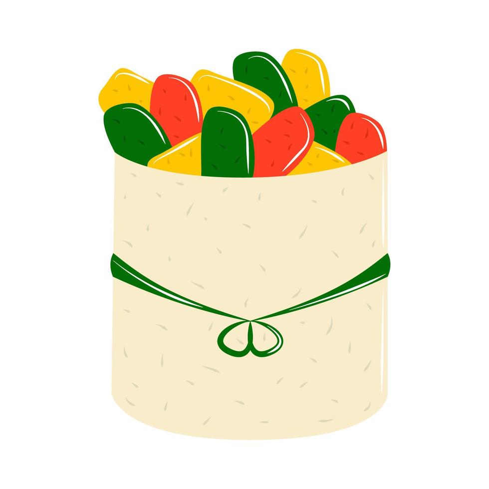 wrap fresh vegetables vector