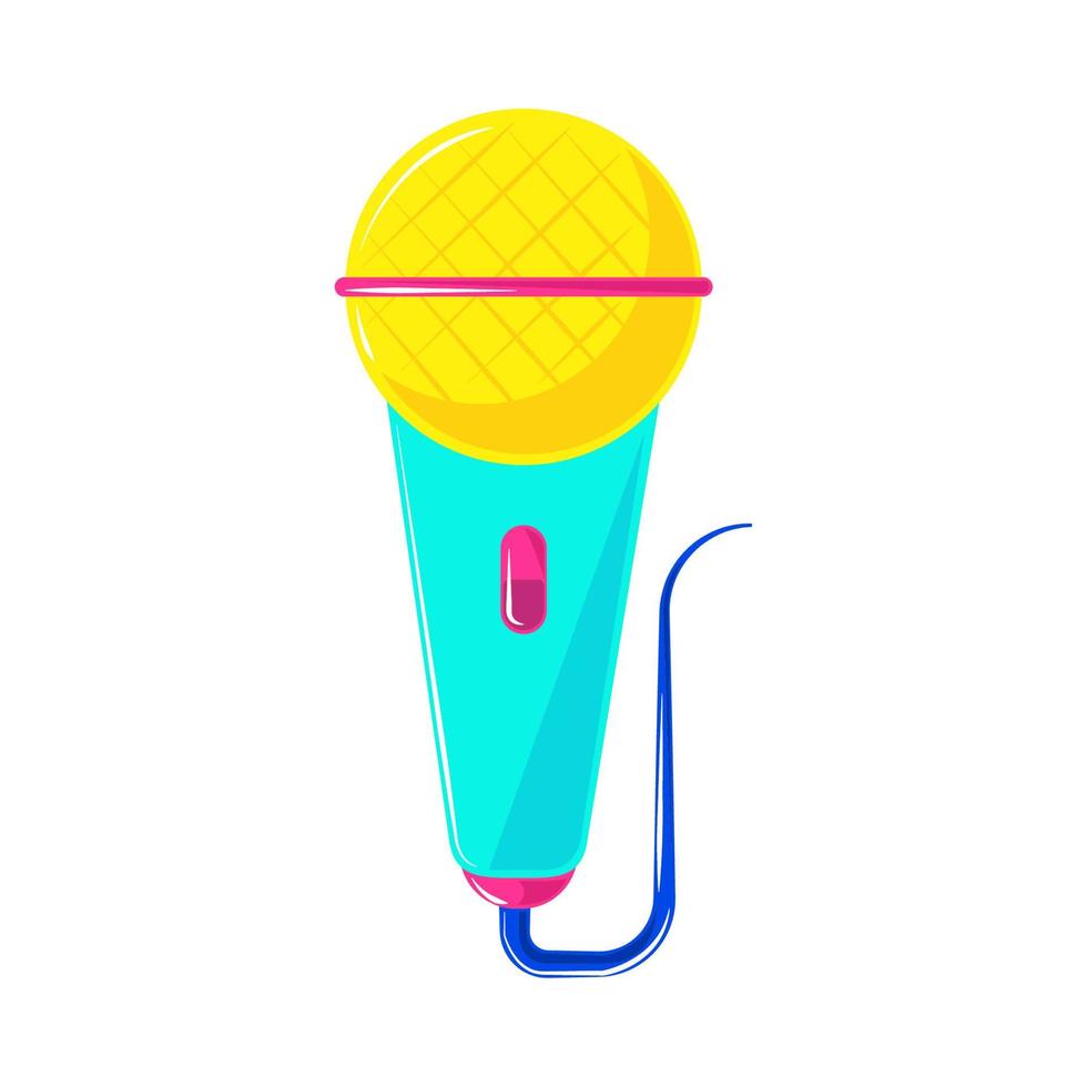 microphone cartoon icon vector