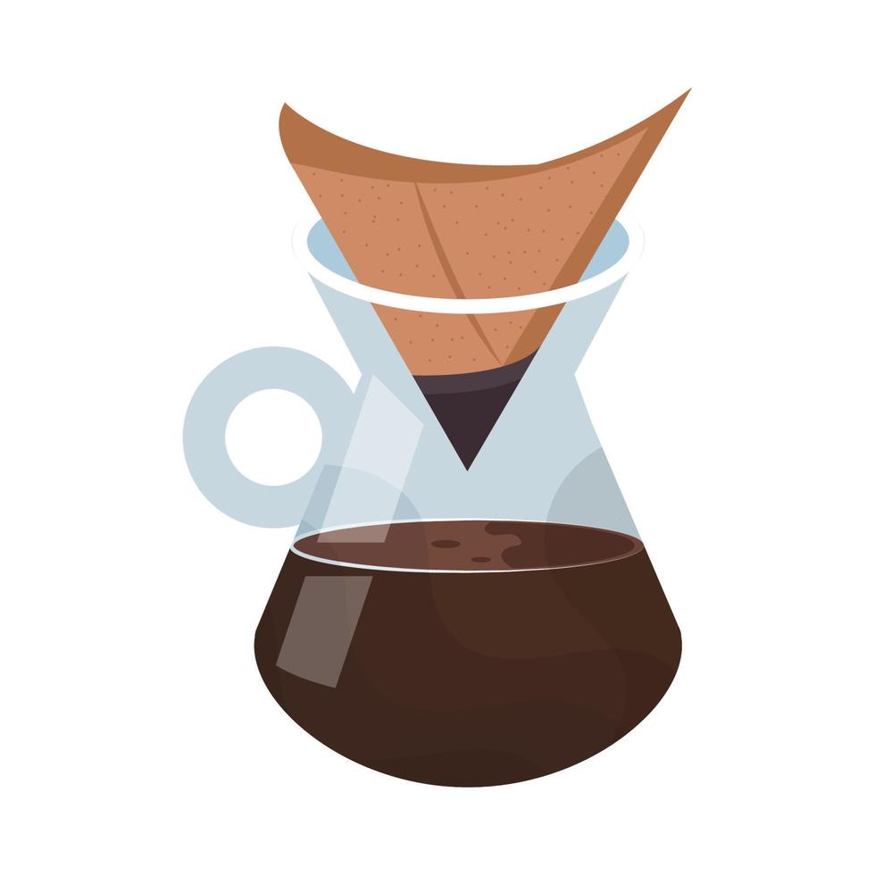 dripping coffee maker vector