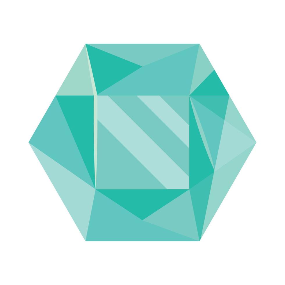 glossy gem icon vector