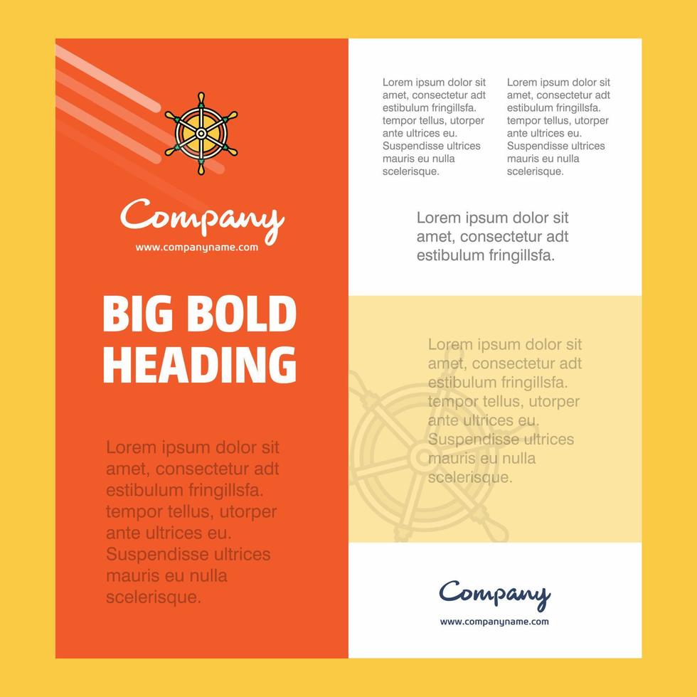 Steering Business Company Poster Template with place for text and images vector background