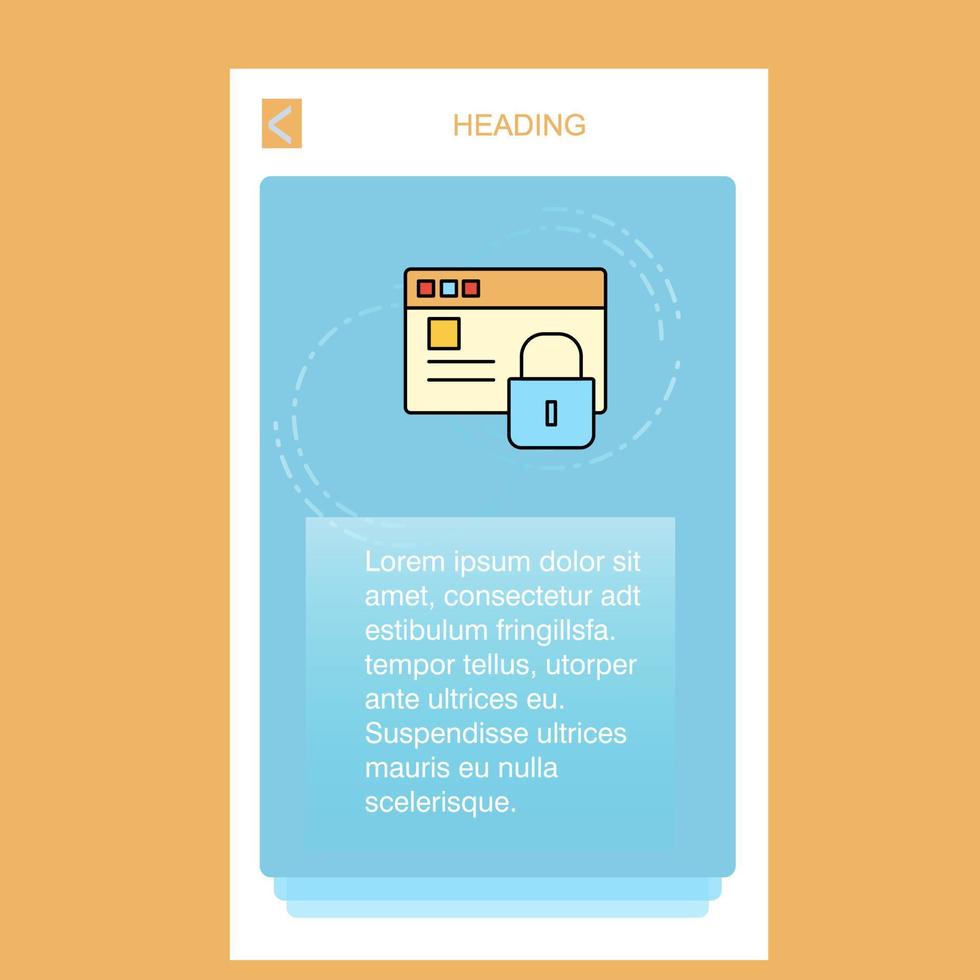 Protected website mobile vertical banner design design Vector
