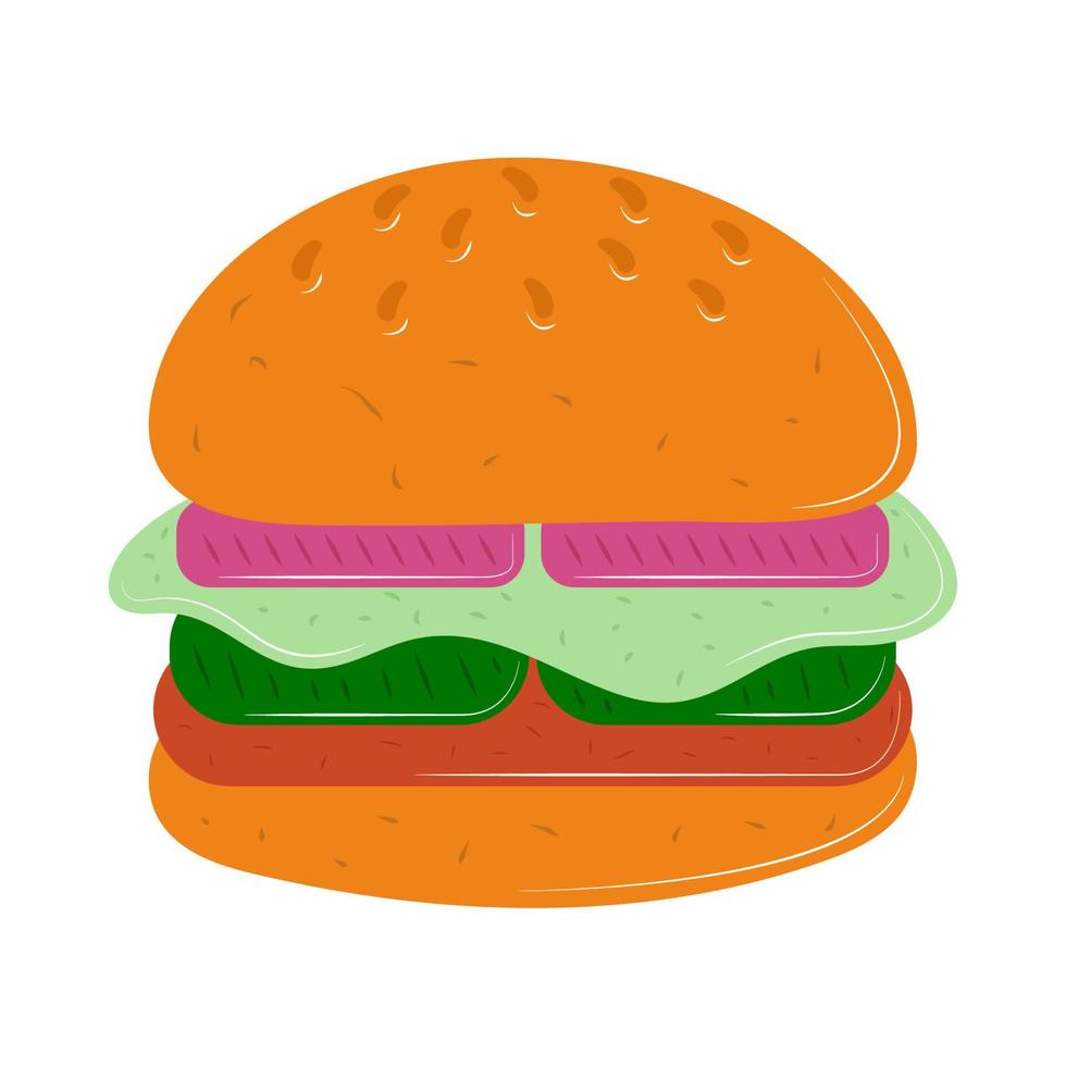 burger vegetarian food vector