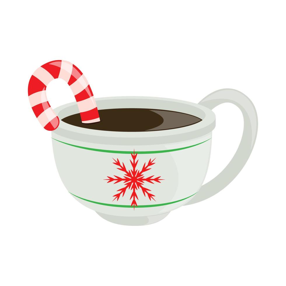 hot cocoa with candy vector