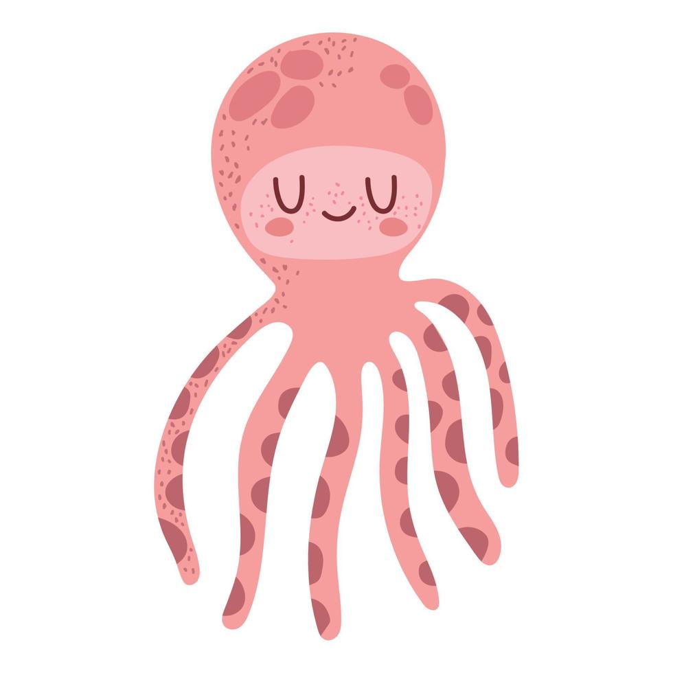 pulpo vida marina vector