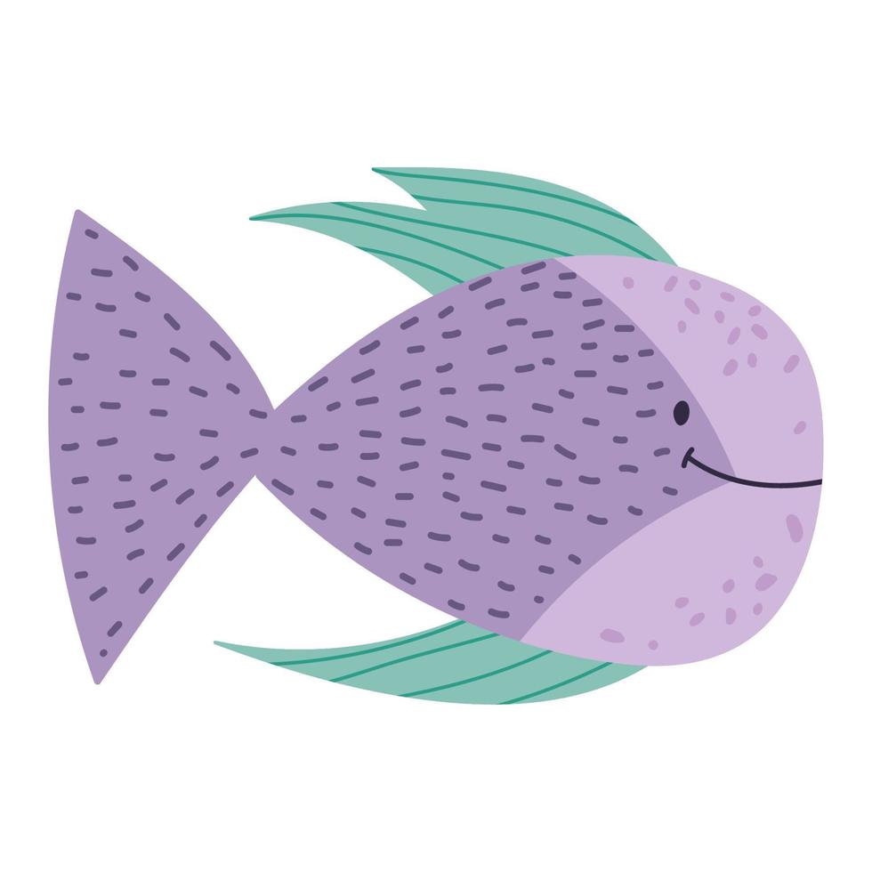 fish sea life cartoon vector