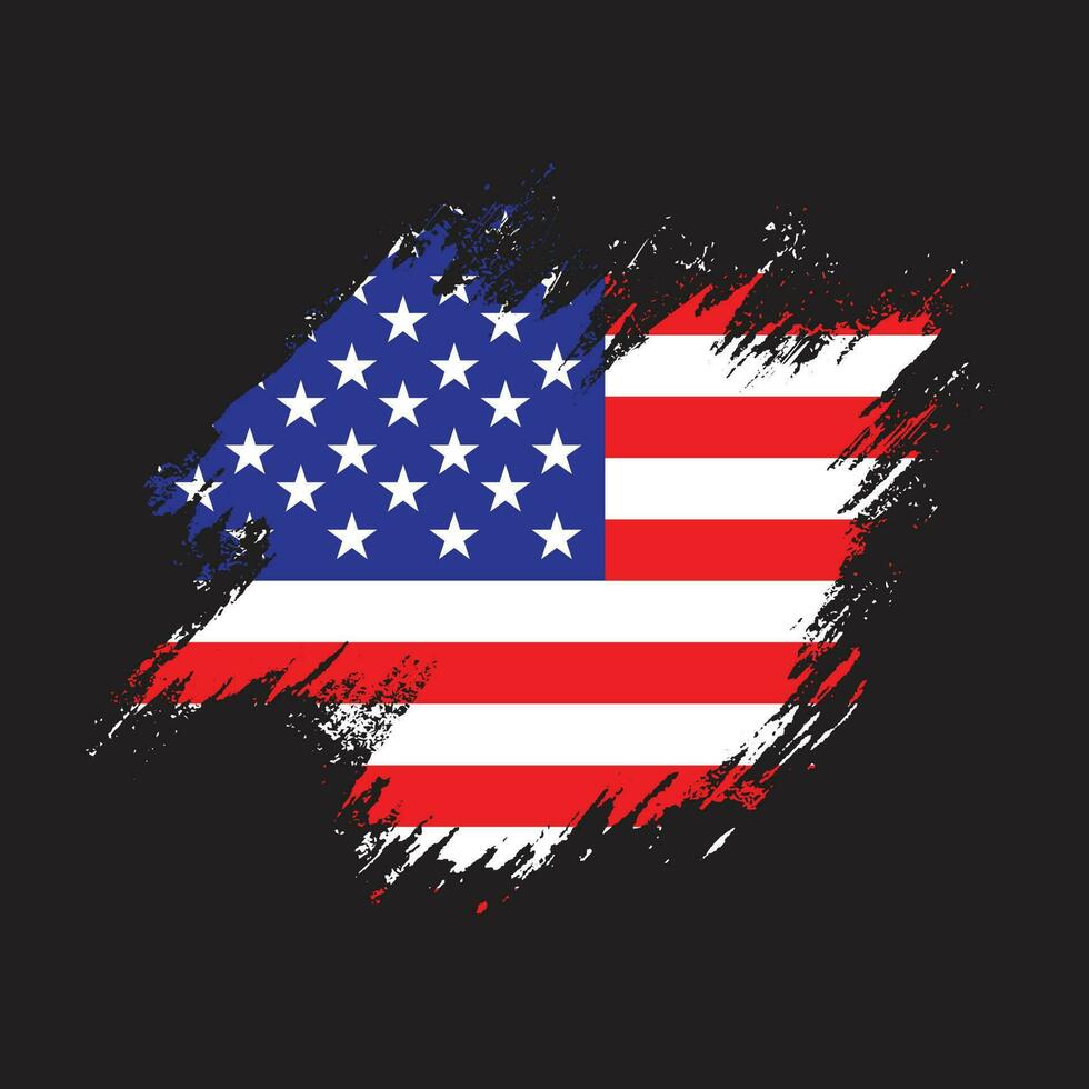 vector de bandera de textura americana profesional