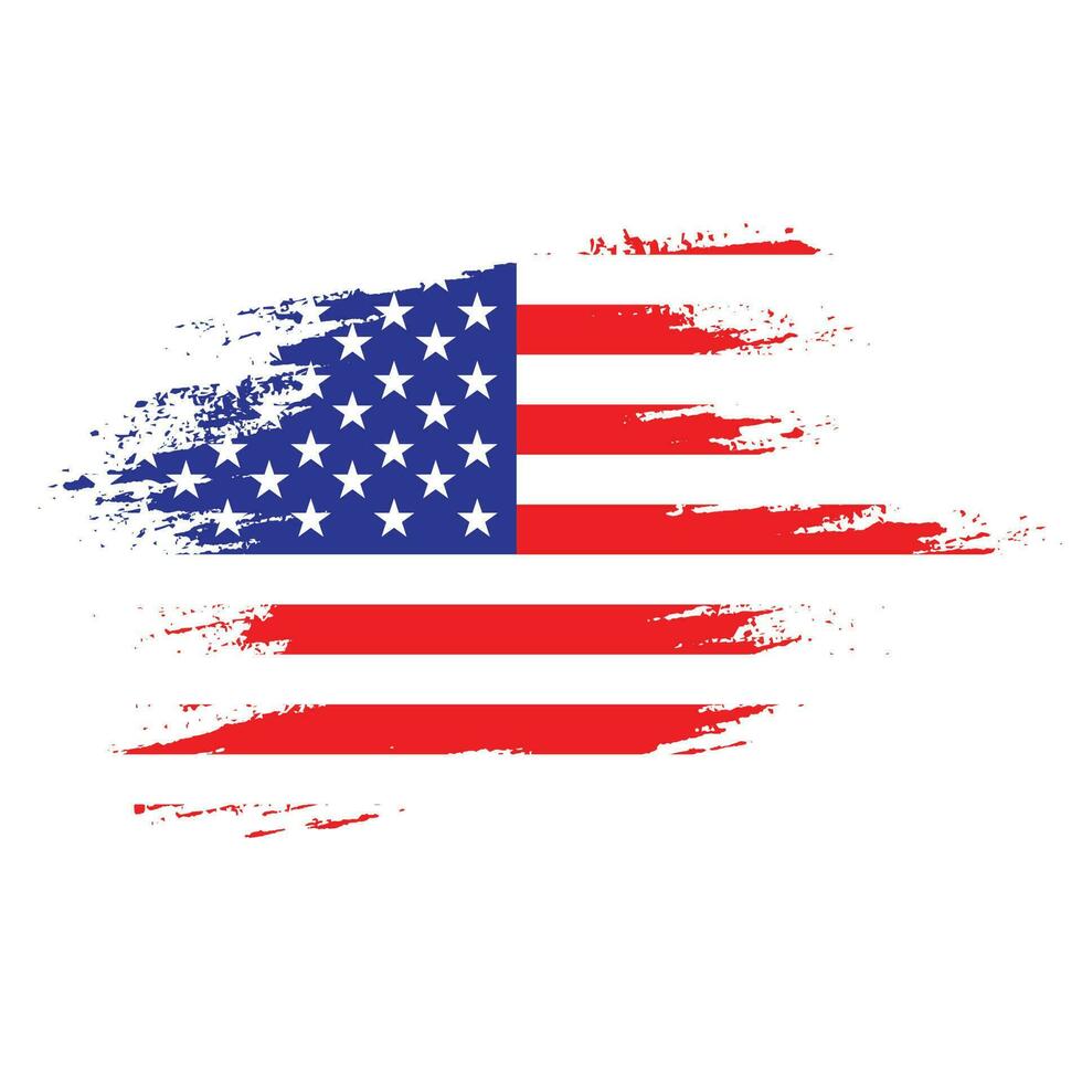 Splash texture effect American flag vector