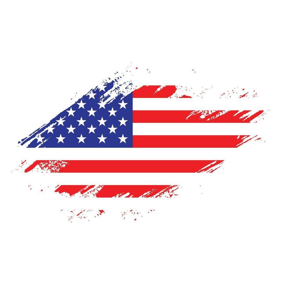 vector de bandera de textura grunge americano creativo