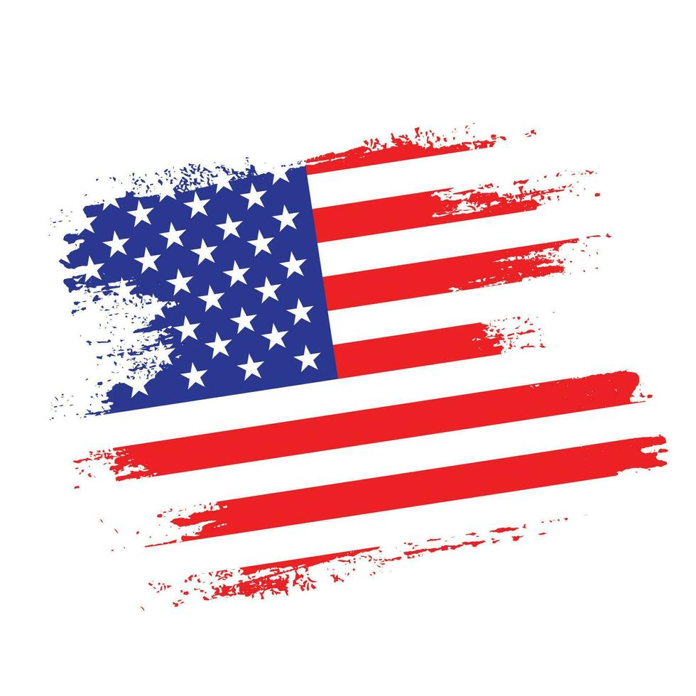 Splash new American grunge texture flag vector