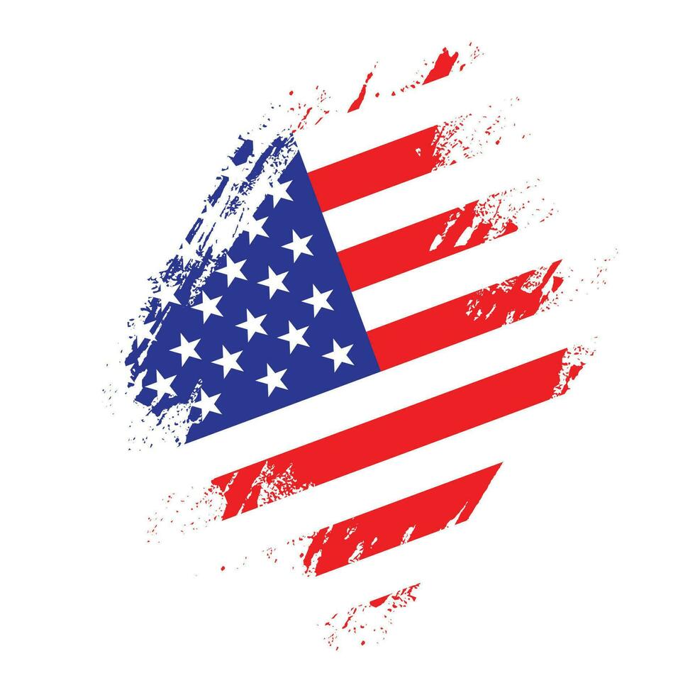 Colorful abstract American flag design vector