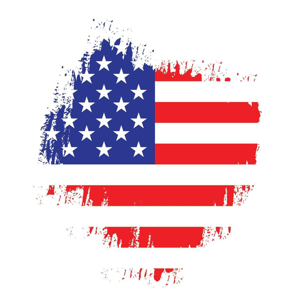 Hand paint American flag vector
