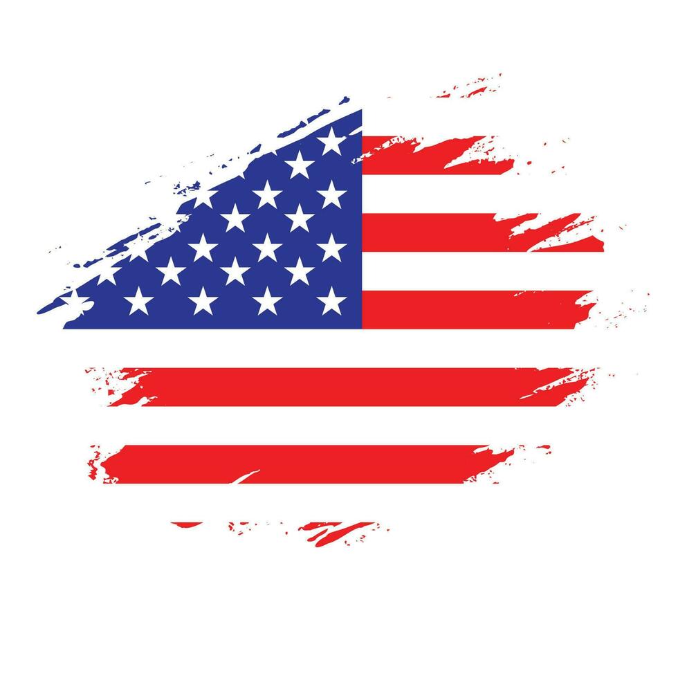 American grunge texture abstract flag vector