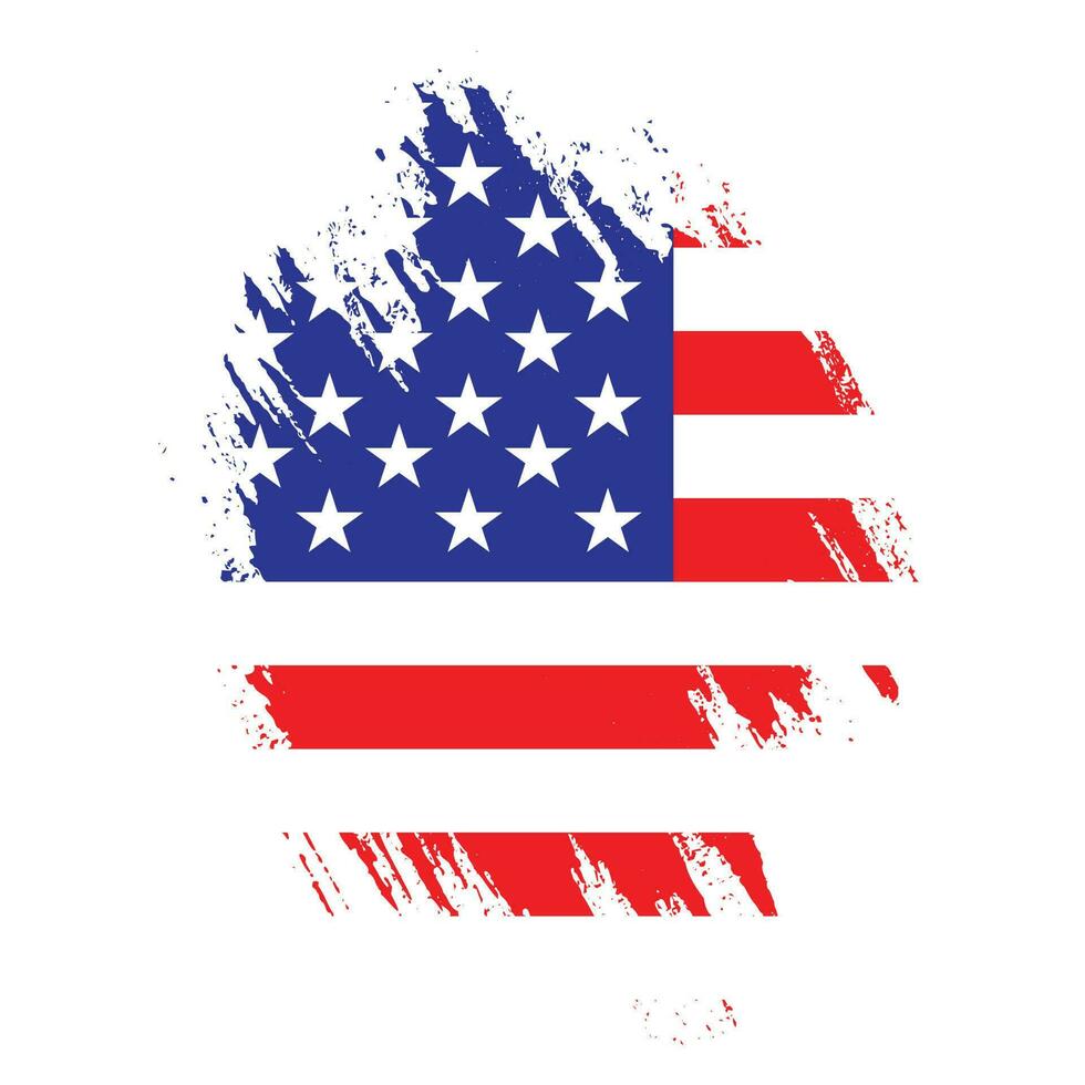 Professional abstract grunge American flag vector