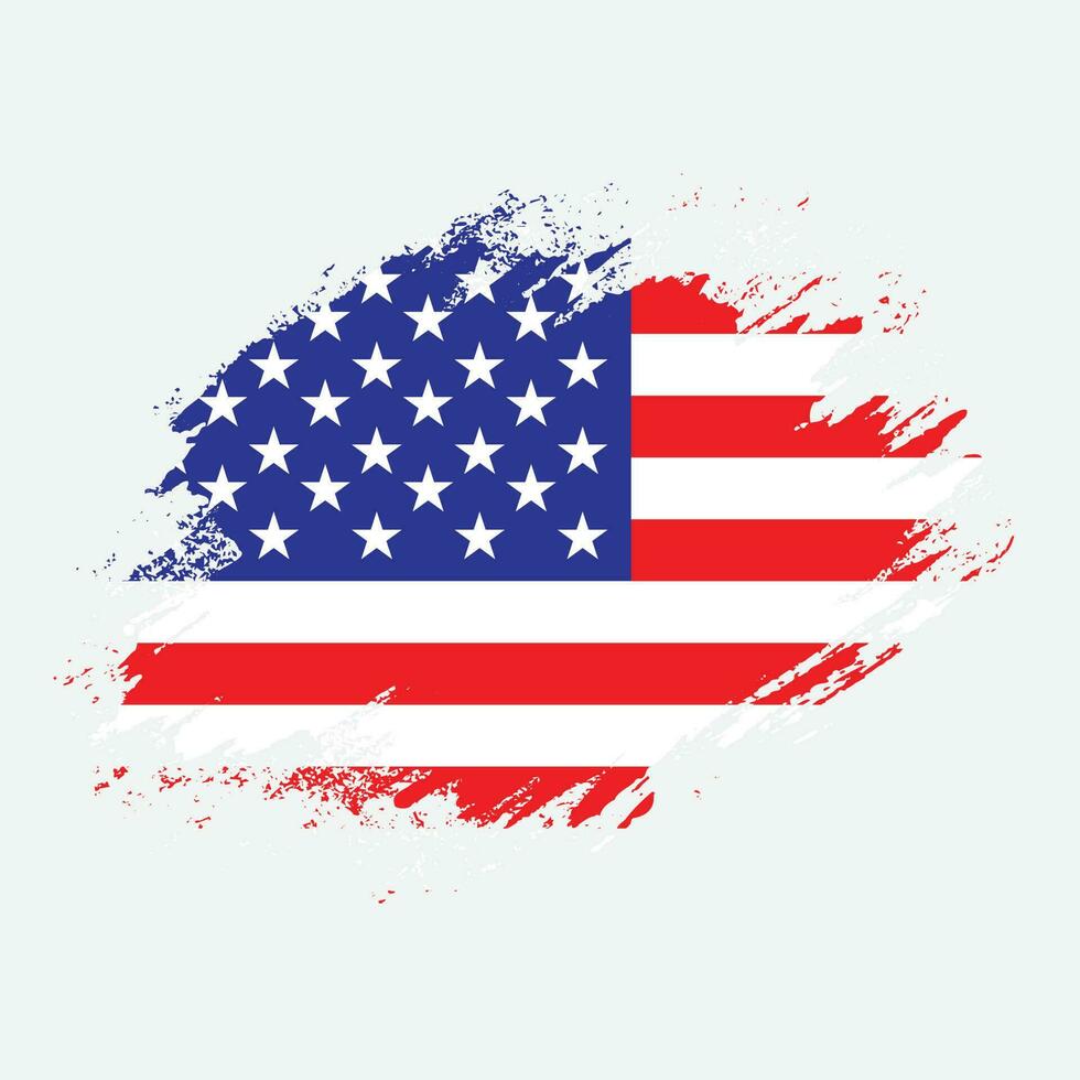Grunge effect American flag design vector