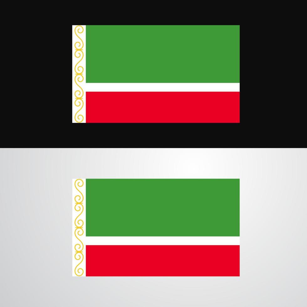 diseño de banner de bandera de la república de chechenia vector