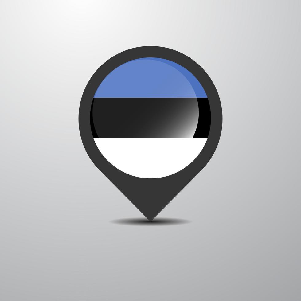 Estonia Map Pin vector