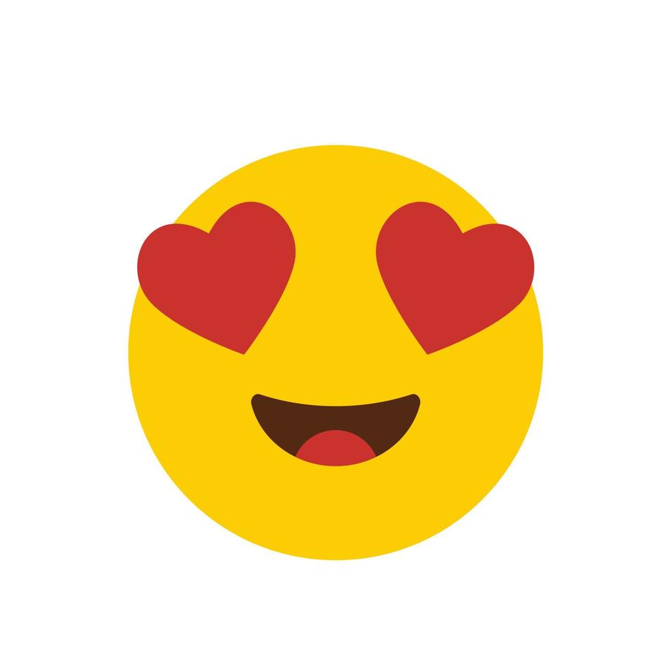 vector de diseño de icono de emoji de amor