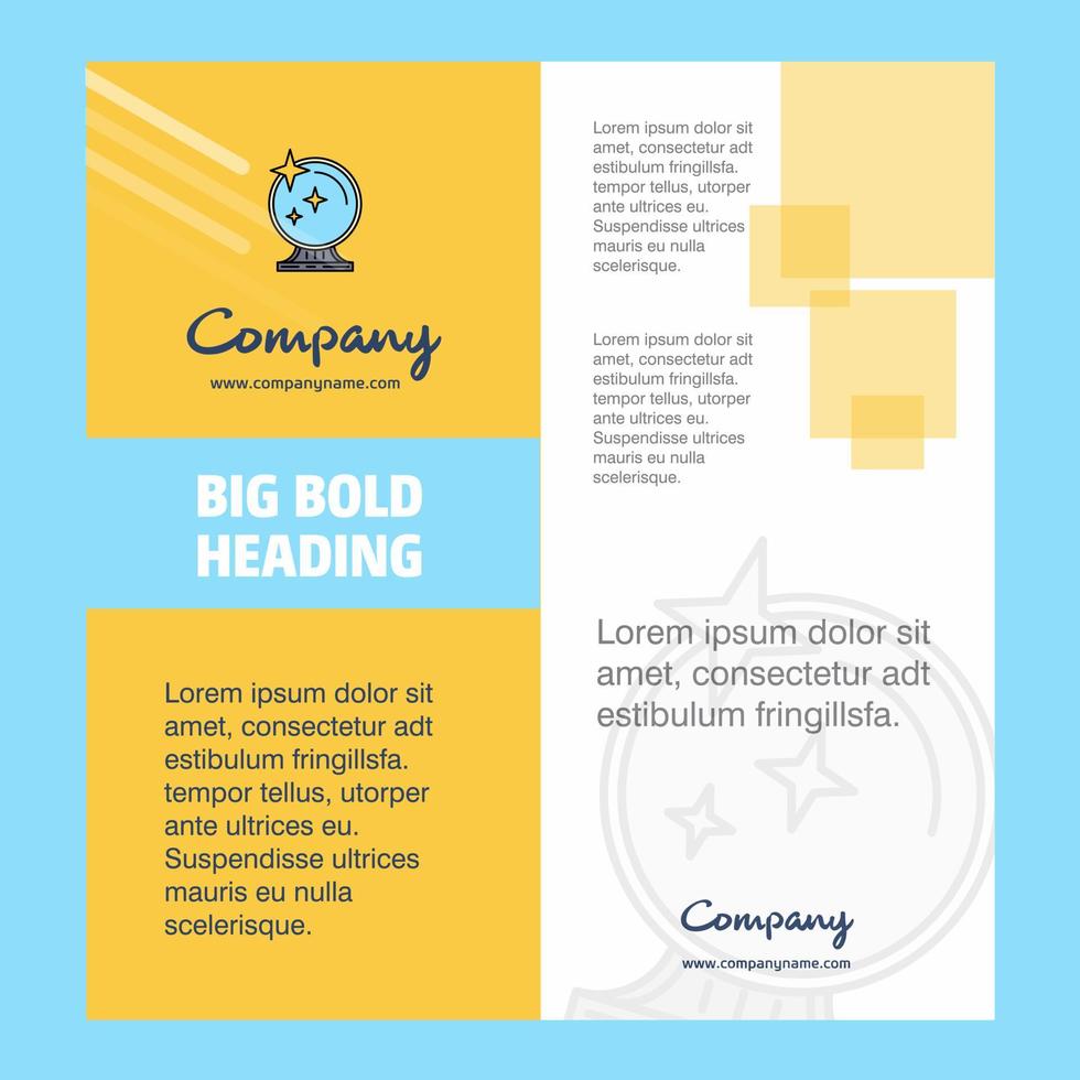 Mirror Company Brochure Title Page Design Company profile annual report presentations leaflet Vector Background