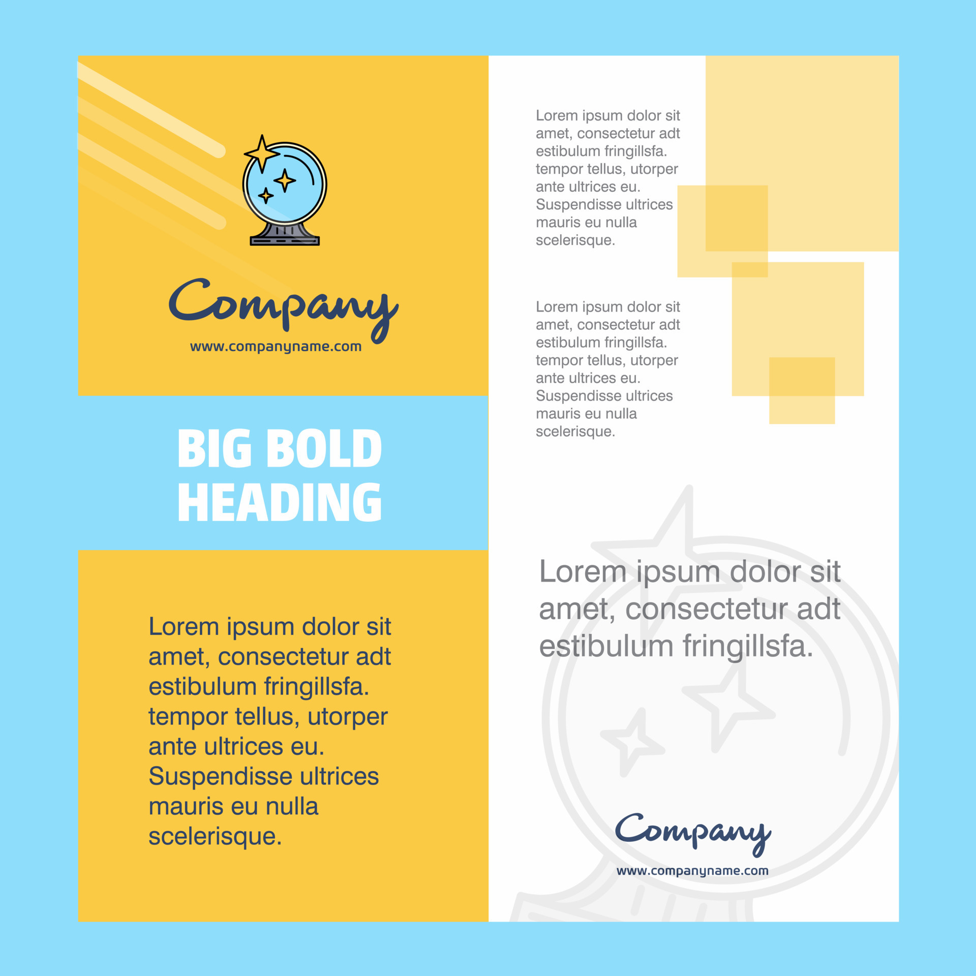 Mirror Company Brochure Title Page Design Company profile annual report