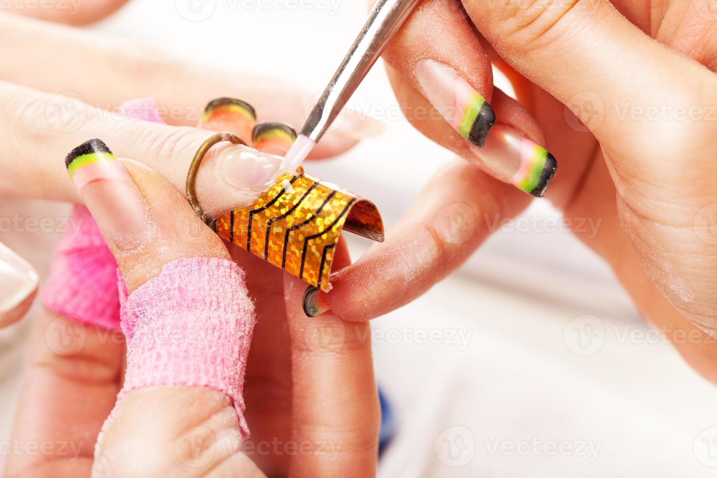 Manicure close up photo