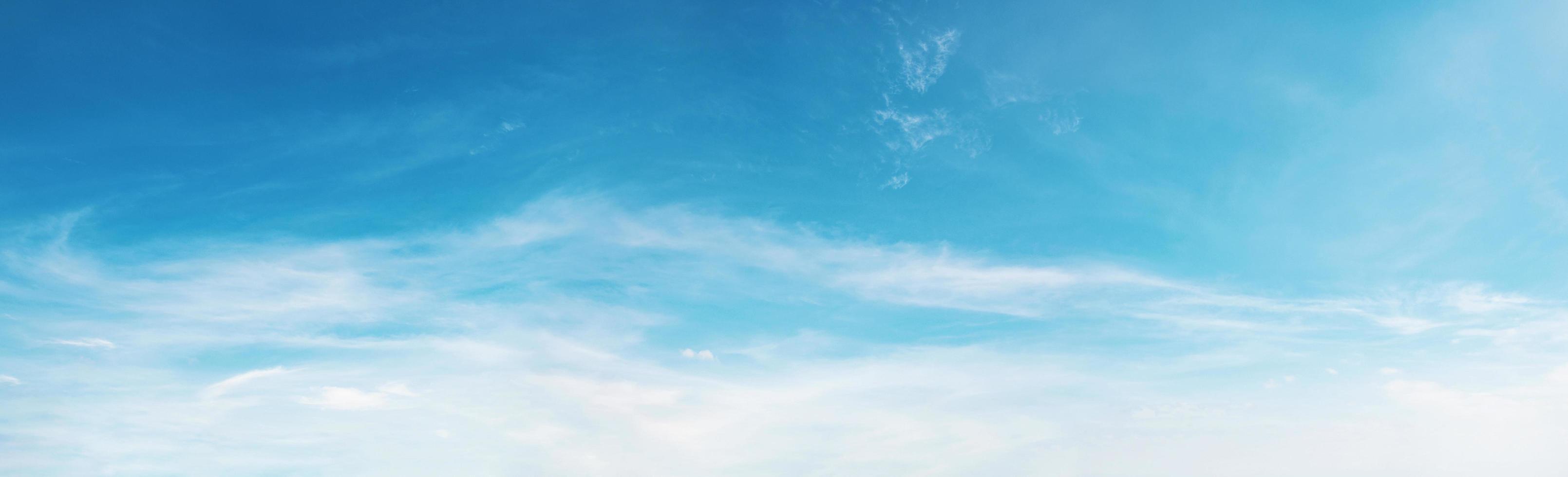 panorama blue sky with cloud and sunshine background photo