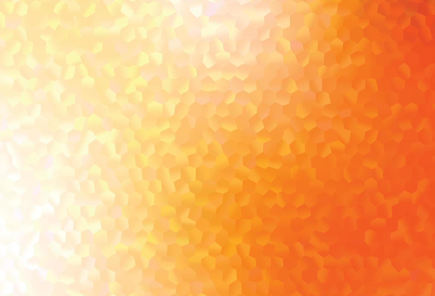 Light Yellow, Orange vector backdrop with hexagons.