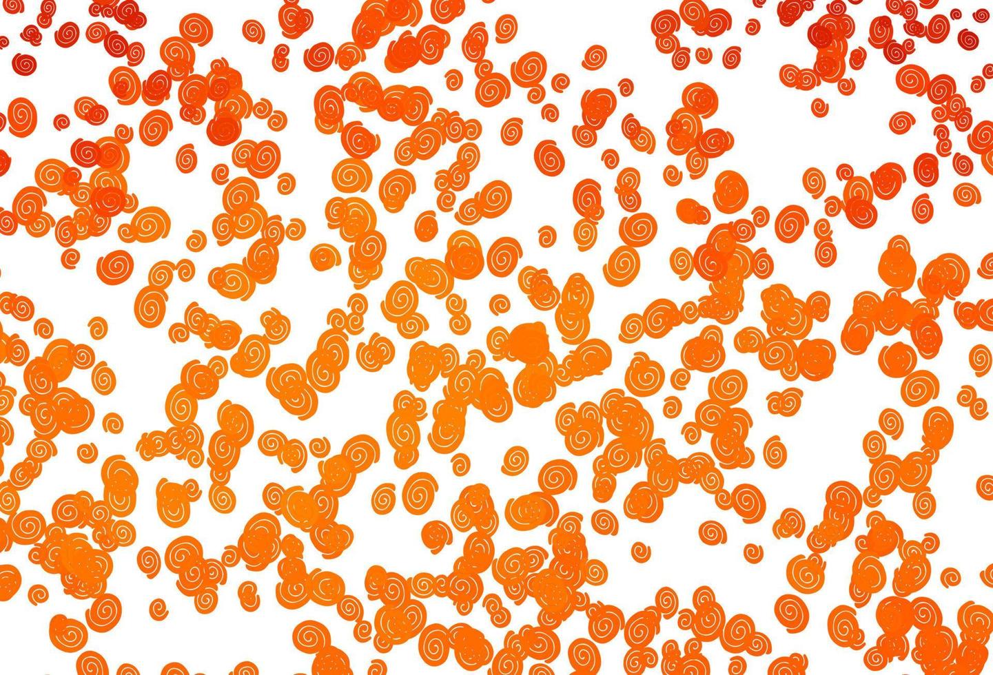 Light Orange vector template with bubble shapes.