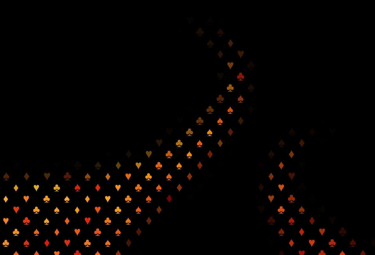 Dark orange vector pattern with symbol of cards.