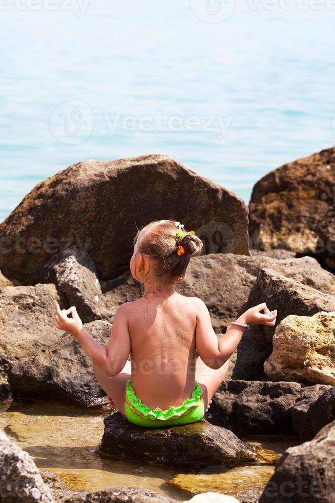Yoga on the beach photo
