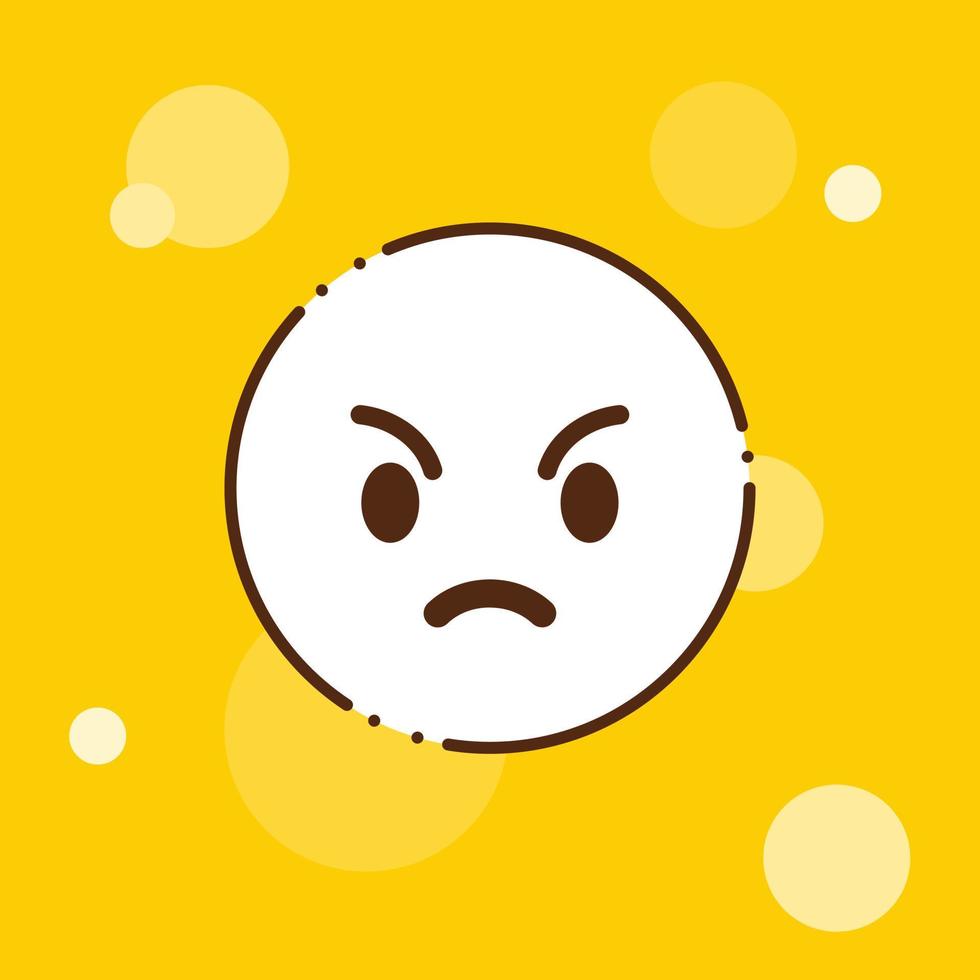 Angry emoji icon design vector