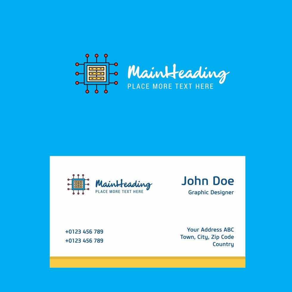 Processor logo Design with business card template Elegant corporate identity Vector