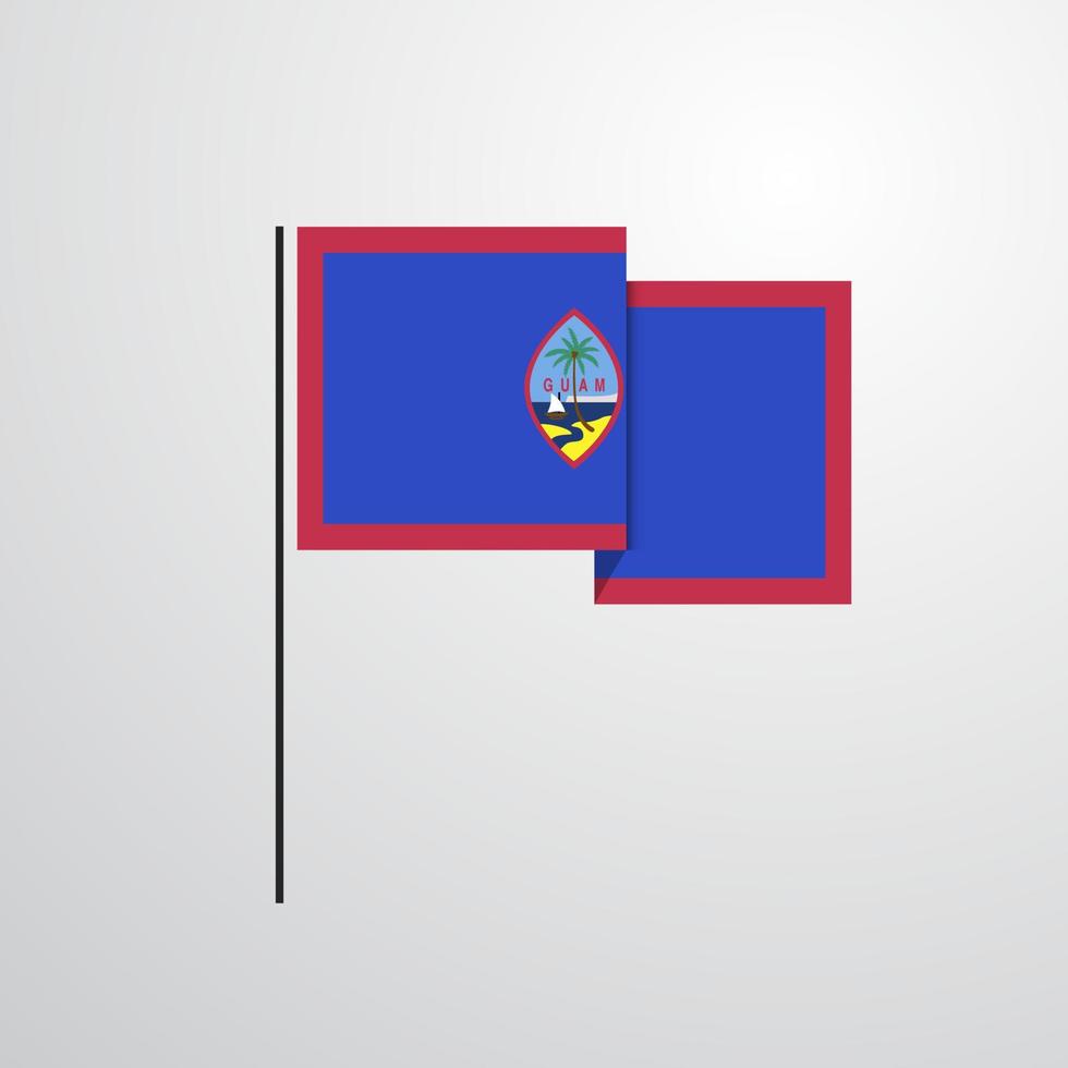 Guam waving Flag design vector