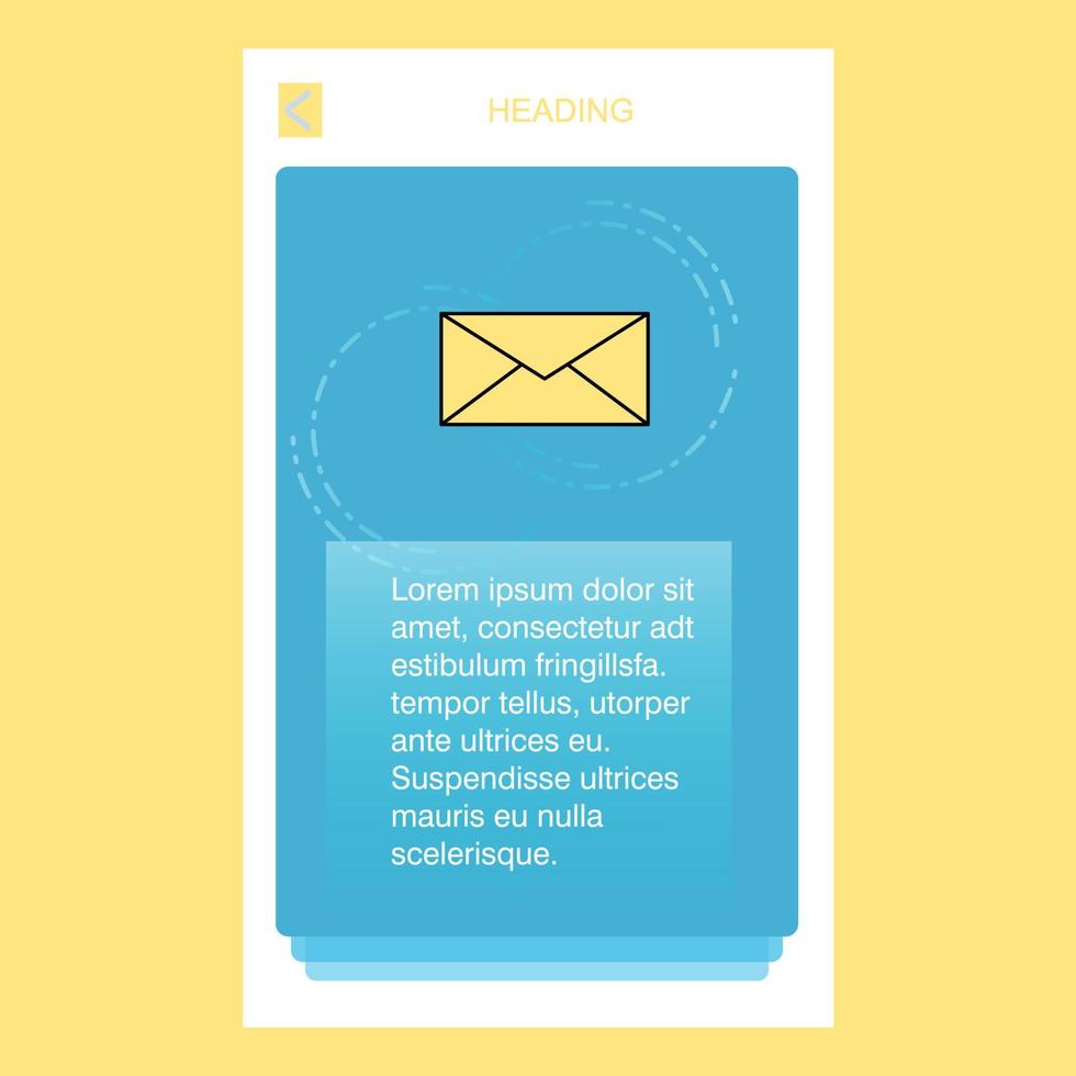 Message mobile vertical banner design design Vector